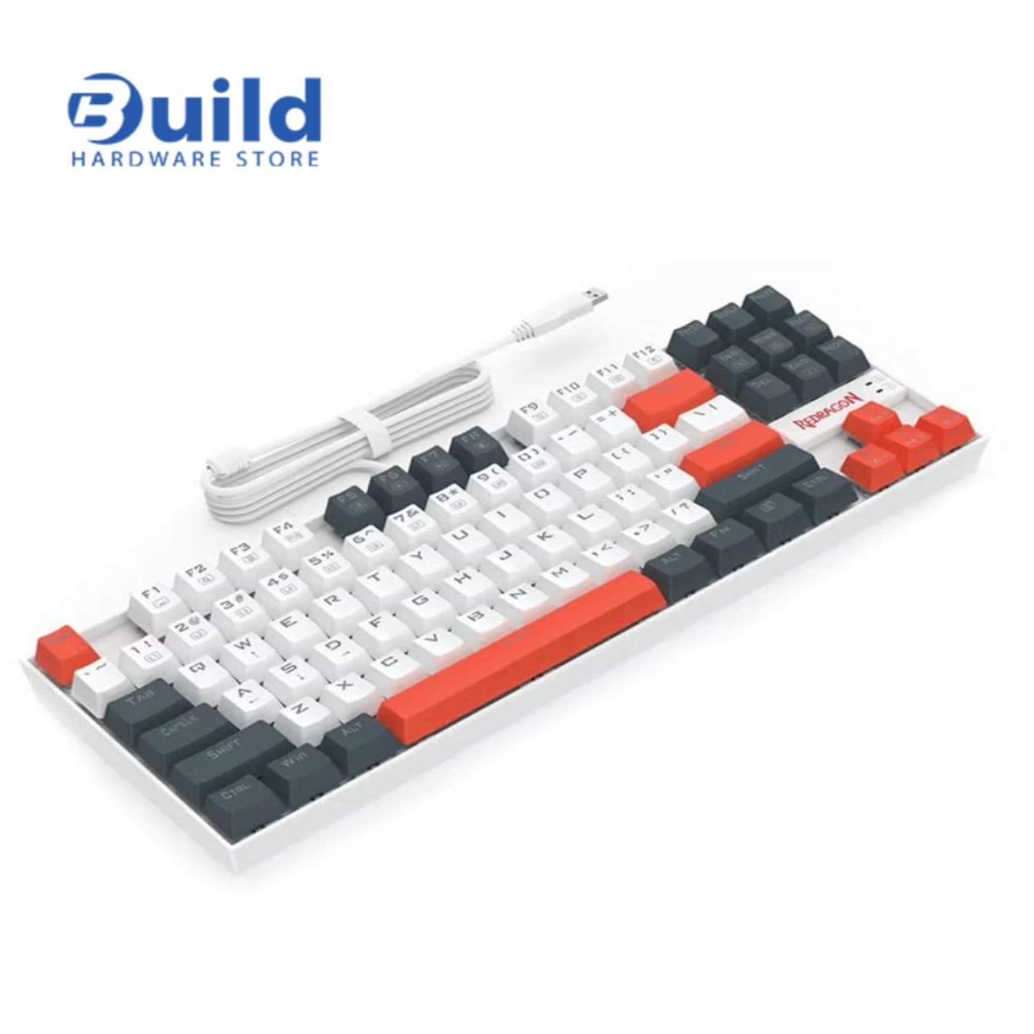 Redragon K552 WLR-R Mechanical Keyboard – Red Switch – White/Black