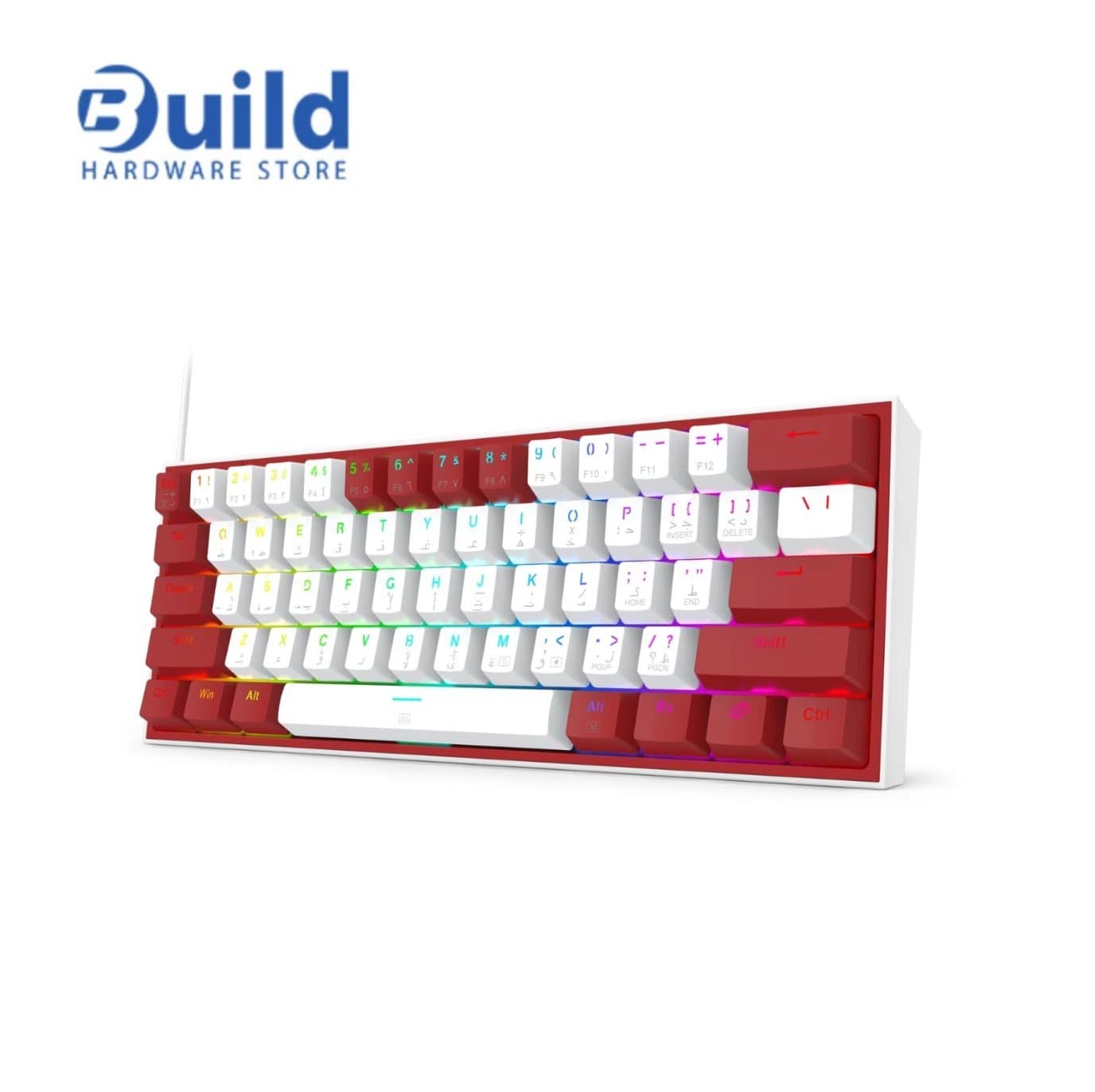 Keyboard Redragon K617 Red Switch – Compact (WHITE-RED)