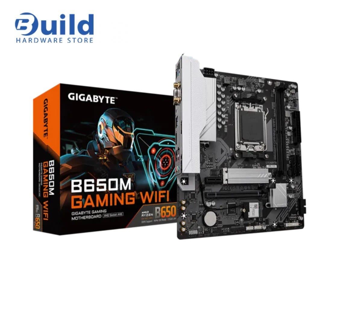 GIGABYTE B650M GAMING WIFI – AM5 Motherboard, DDR5, PCIe 4.0, 2.5GbE LAN, Wi-Fi, Smart Fan 6, Q-Flash Plus