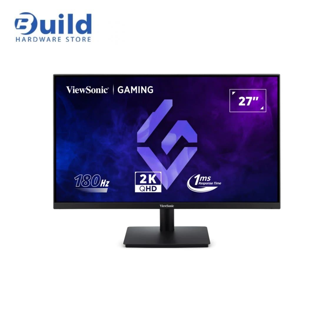 ViewSonic VX27G1  27″ 180HZ 2K QHD Gaming Monitor, 1ms, IPS, HDR10, G-Sync Compatible, HDMI, DisplayPort , Black, 3YEAR