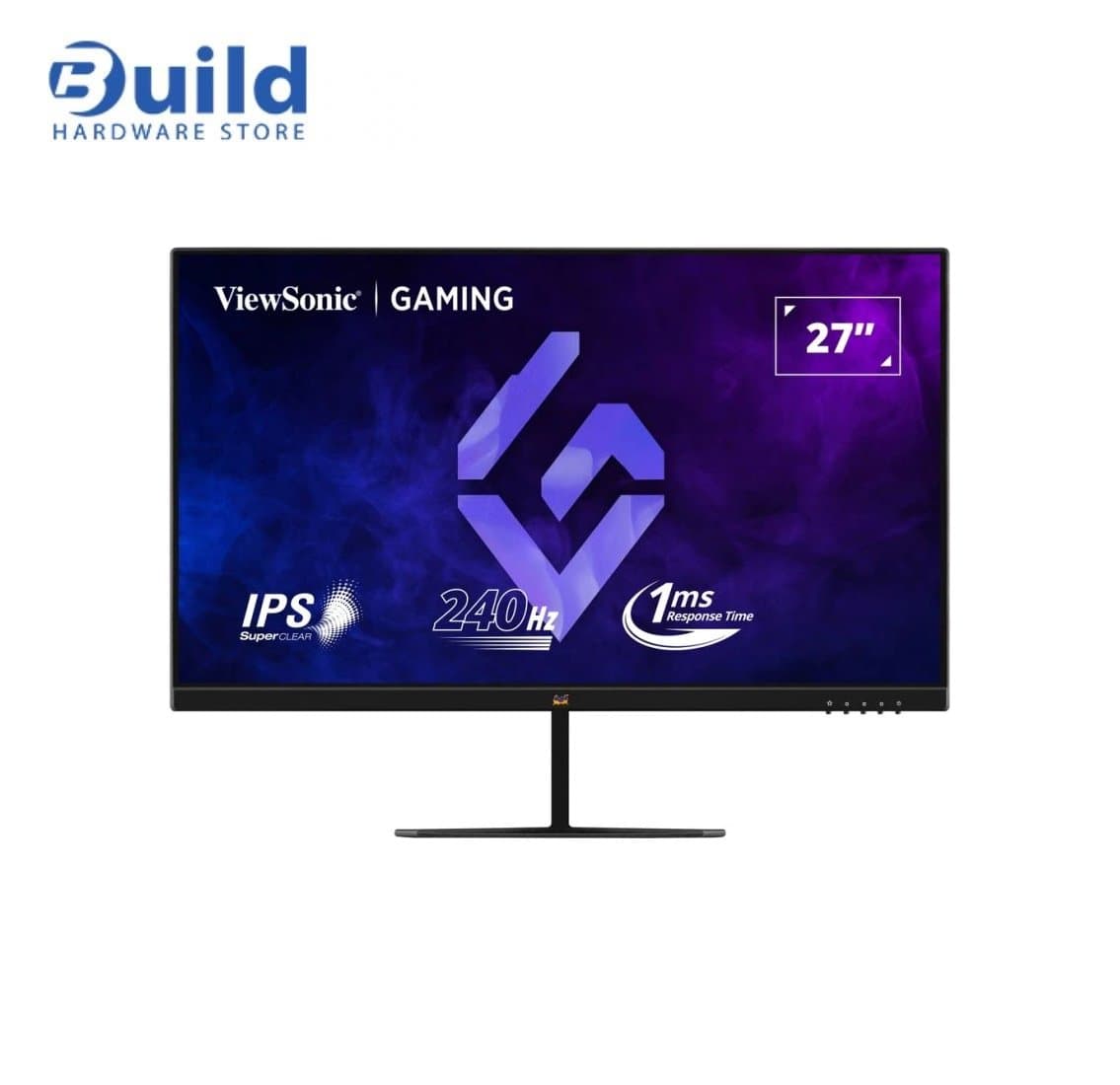 شاشة ViewSonic VX2779A-HD-PRO مقاس 27 بوصة FHD IPS، معدل تحديث 240Hz، استجابة 1ms، تقنية AMD FreeSync، HDR10 MPRT، خالية من الوميض، مداخل HDMI وDisplay Port، ضمان 3 سنوات