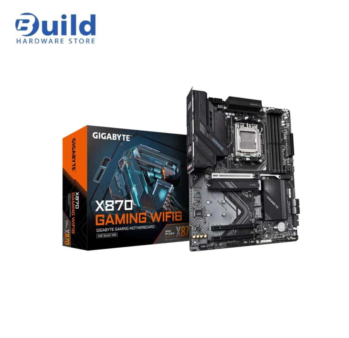GIGABYTE X870 Gaming WIFI6 AMD AM5 LGA 1718 Motherboard ATX, DDR5, 3X M.2, PCIe 5.0, USB4, WiFi 6, 2.5GbE LAN, EZ-Latch, 3YEAR