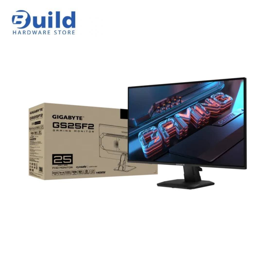 GIGABYTE GS25F2 Gaming Monitor 24.5″ IPS FLAT FHD (1920 x 1080)1ms (GTG),  200Hz , 120% sRGB, HDMI-DisplayPort , 3 YEAR