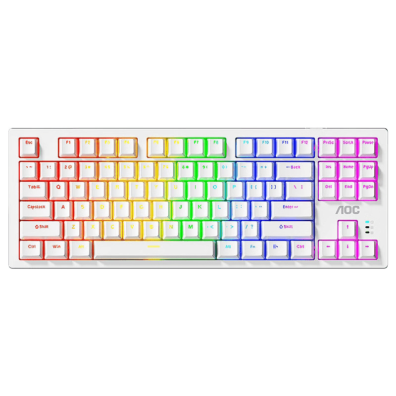 Keyboard AOC-GK230 White Squre Blue Switch USB