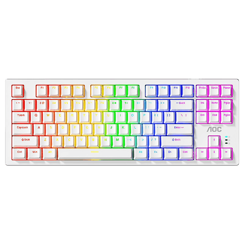 Keyboard AOC-GK290 White Squre Blue Switch USB