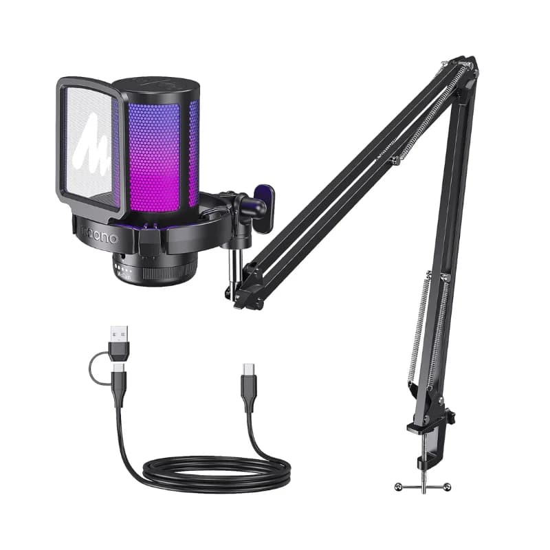 Maono DGM20S Gamerwave Condenser USB Gaming RGB Microphone
