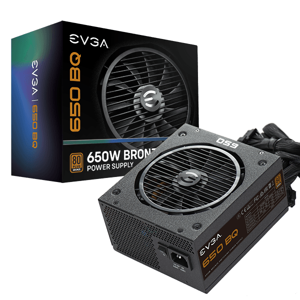 EVGA 650 BQ, 80+ BRONZE 650W, Semi Modular