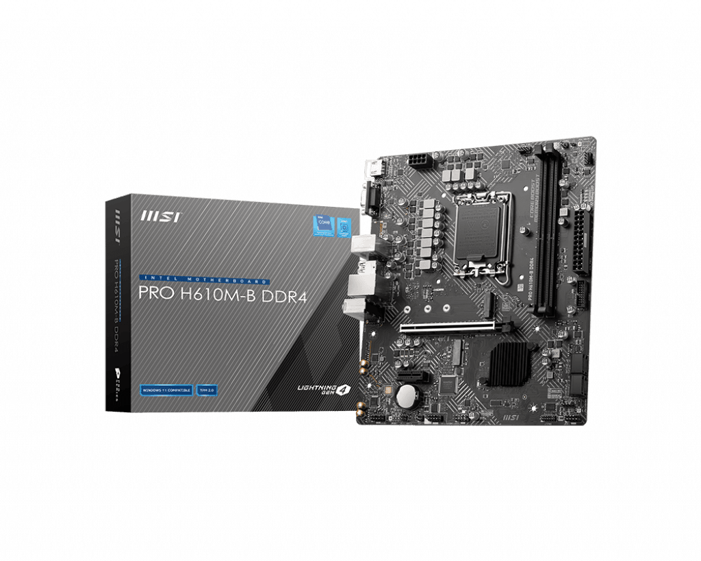 MSI Pro H610M-B DDR4 Micro-ATX Motherboard, Socket LGA 1700