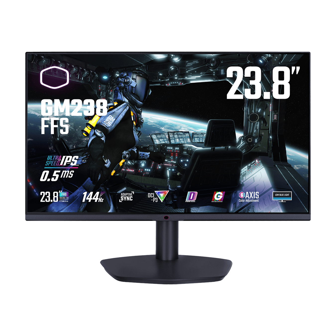 شاشة جيمنج كولر ماستر 23.8 بوصة FHD IPS بتردد 144Hz GM238-FFS