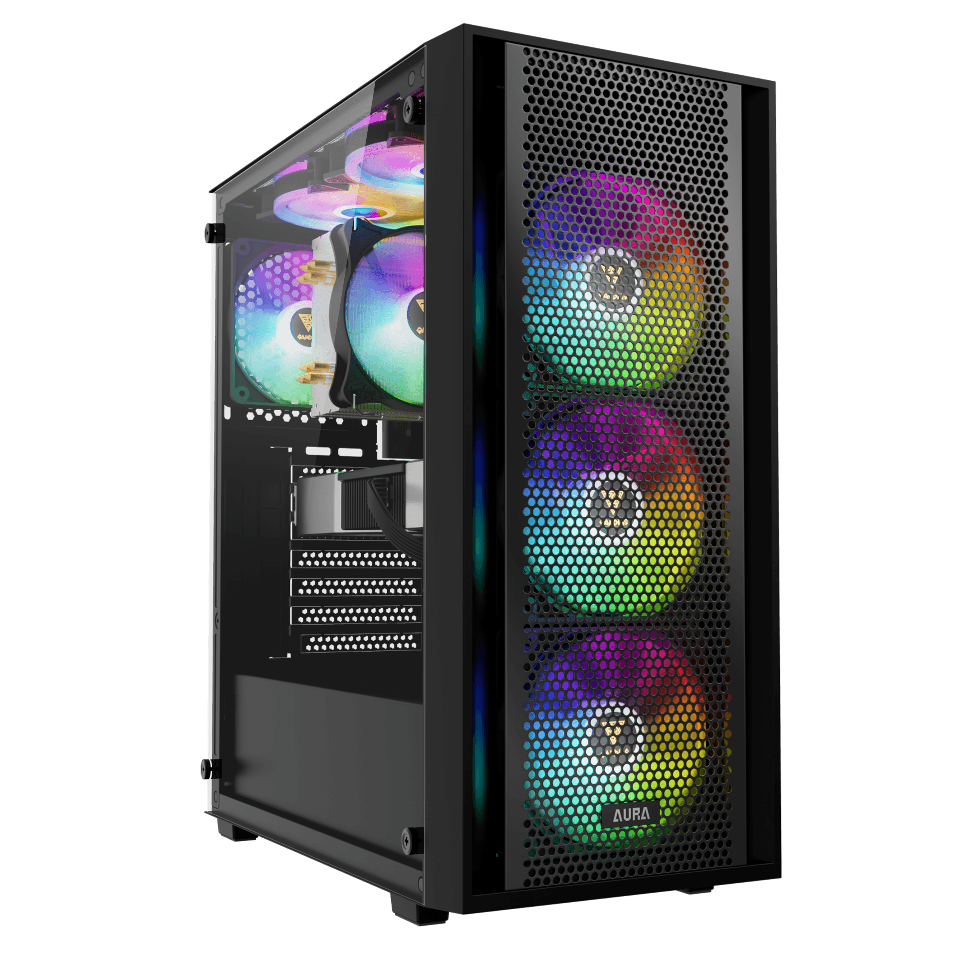 GAMDIAS AURA GC2 Elite 4xARGB Mid Tower Gaming Case+ PSU 750W
