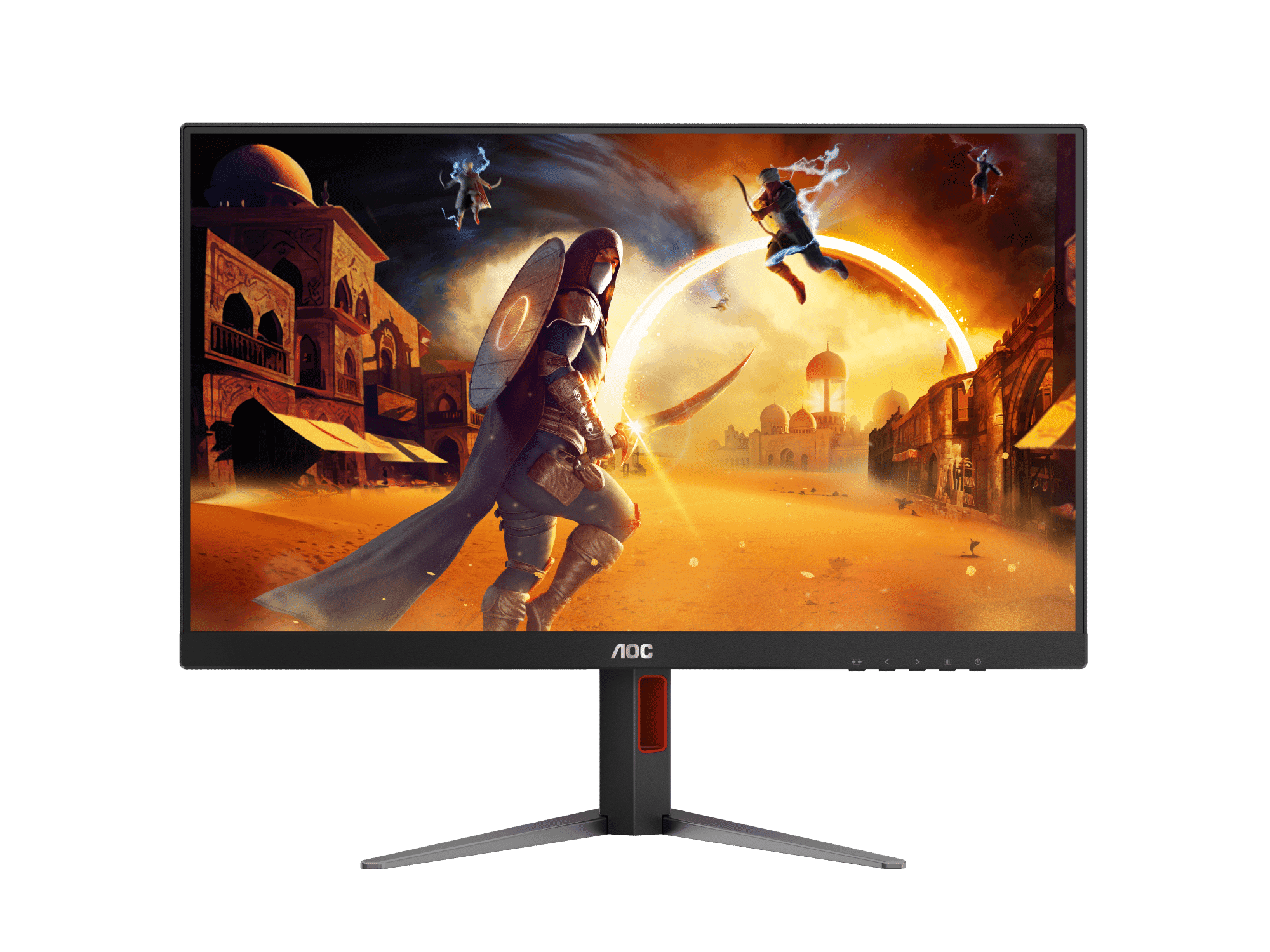 شاشة جيمنج AOC Q27G4 مقاس 27 بوصة، دقة QHD، لوحة Fast IPS، زمن استجابة 1ms، تردد 180Hz، تقنية HDR400، تدعم AMD FreeSync Premium و NVIDIA G-SYNC