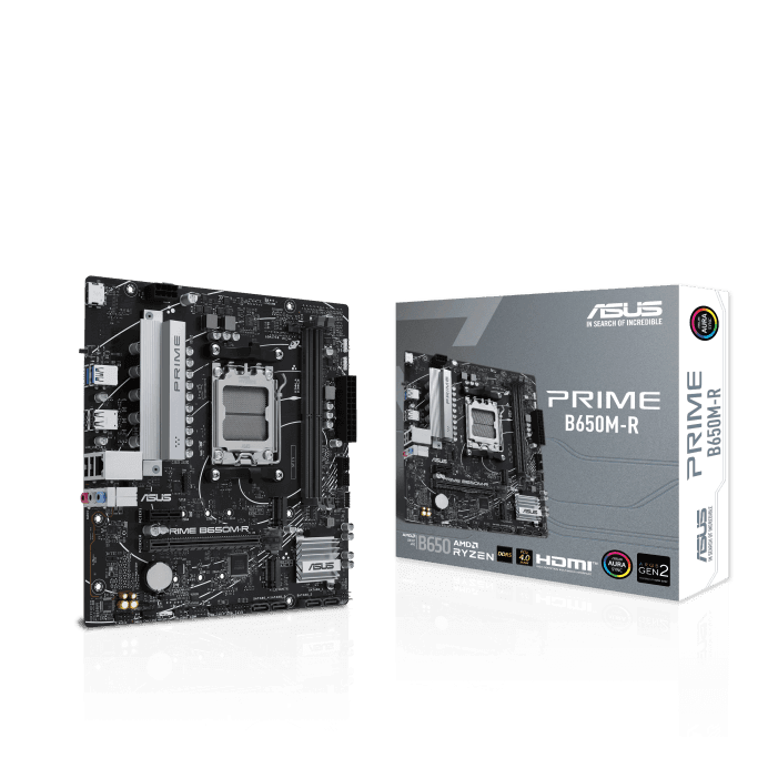 ASUS PRIME AMD B650 Micro-ATX motherboard, DDR5, PCIe 4.0