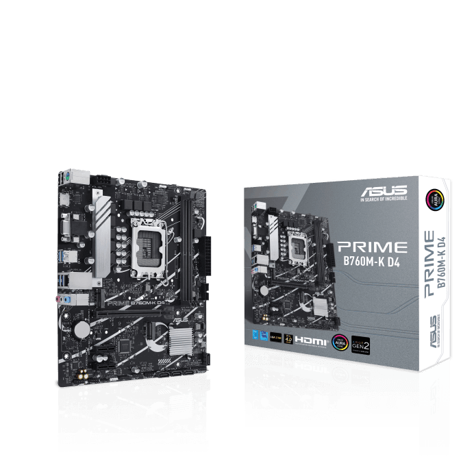 ASUS Prime B760M-K D4, an Intel® B760 LGA 1700 mATX motherboard