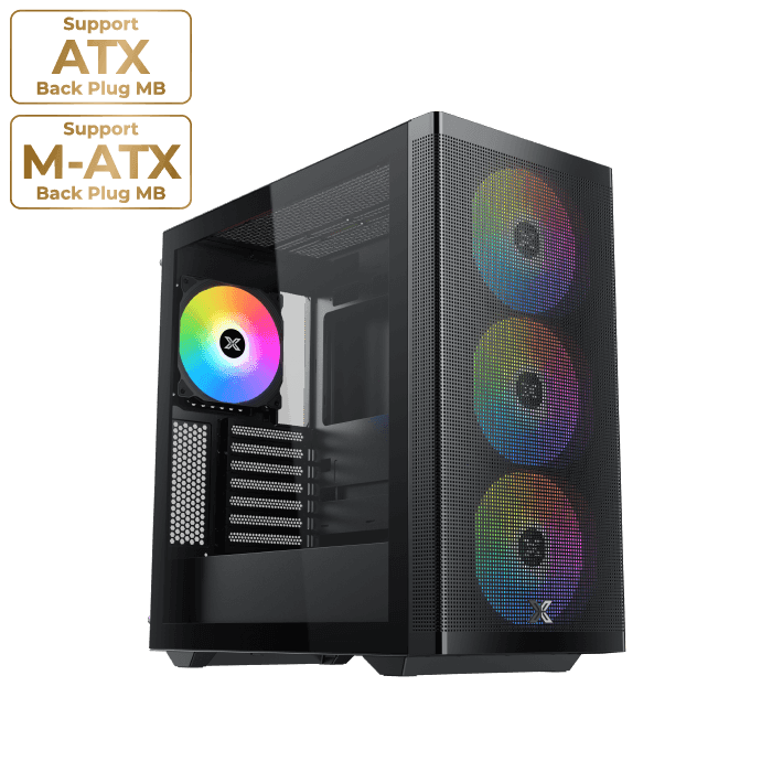 Xigmatek Osiris 140mm ARGB BTF Super Tower Case + POWER ASGARD 750W 80+ Bronze