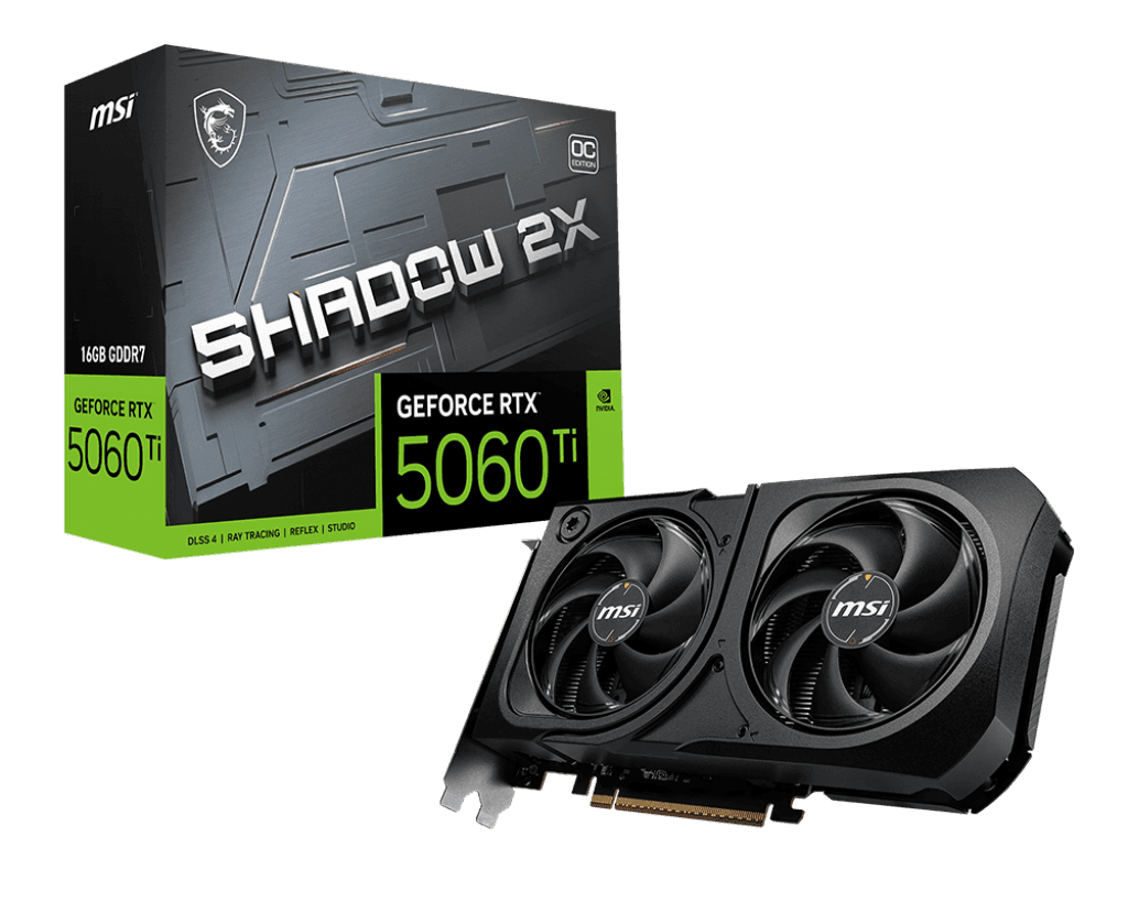 MSI GeForce RTX™ 5060 Ti 16G SHADOW 2X OC PLUS