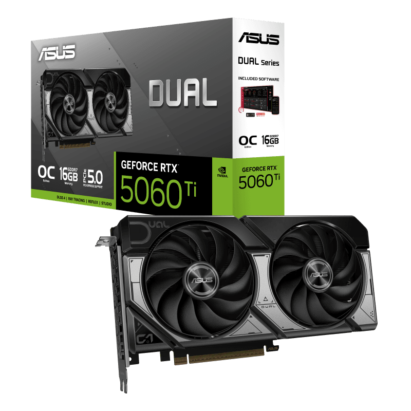 ASUS Dual GeForce RTX™ 5060 Ti 16GB GDDR7 OC Edition