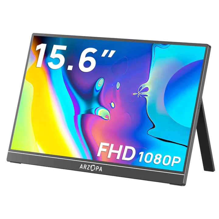 Arzopa A1T Touch 1080P Laptop External IPS Dual 15.6 Inch Portable Touch Screen Monitor for Laptops Portable Monitor
