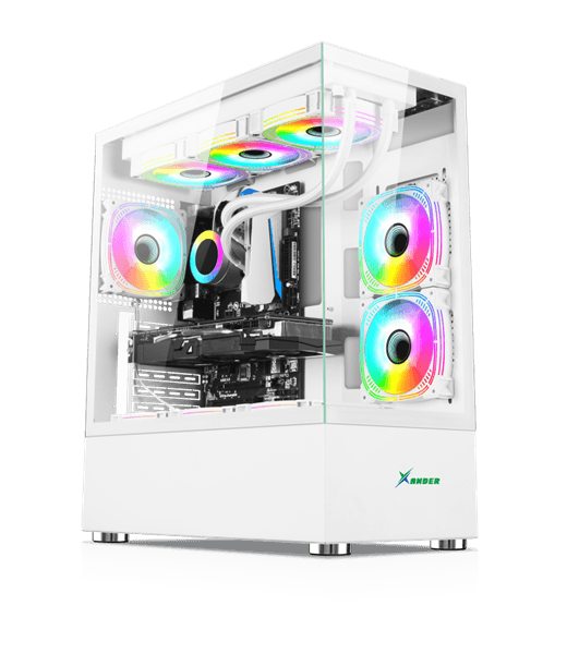 Xander Jupiter White ARGB Fan – Type C – Mid Tower Gaming Case + Power 750W PSU