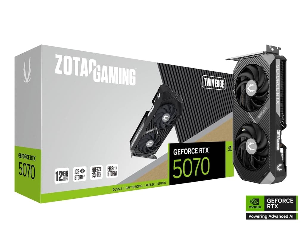 ZOTAC GAMING GeForce RTX 5070 Twin Edge DLSS4 and 12GB of GDDR7