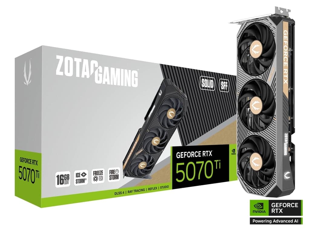 ZOTAC GAMING GeForce RTX 5070 Ti SOLID SFF 16GB GDDR7 256-bit