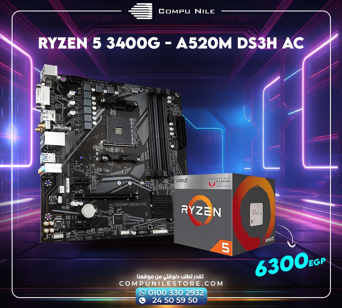Ryzen 5 3400G – A520M DS3H AC