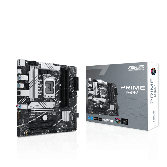 ASUS Prime Intel® B760 (LGA 1700) mATX motherboard with PCIe 4.0, DDR5