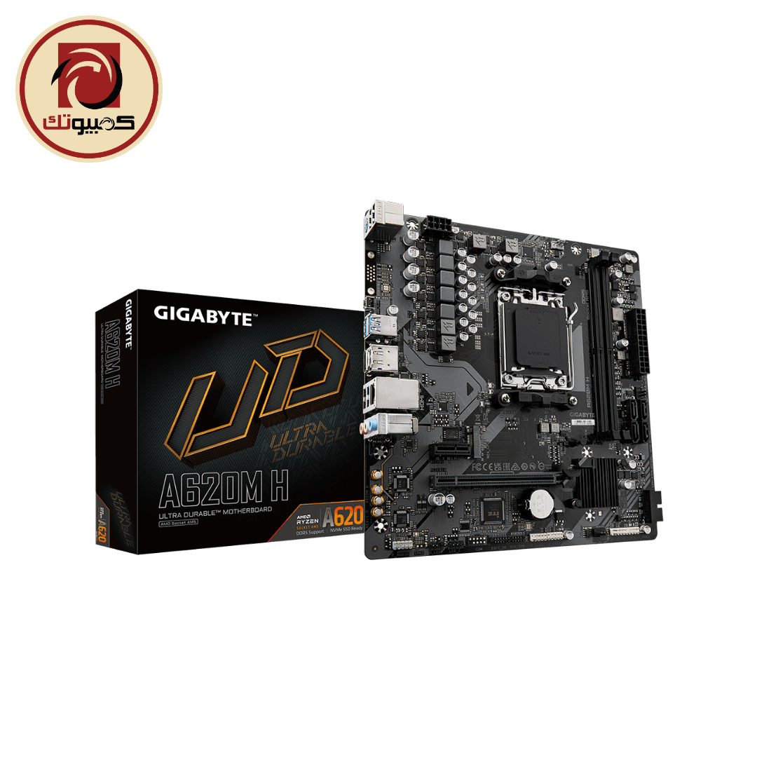 GIGABYTE A620M H (Rev. 1.2) AMD AM5 Micro-ATX Motherboard – DDR5, PCIe 4.0, M.2 NVMe
