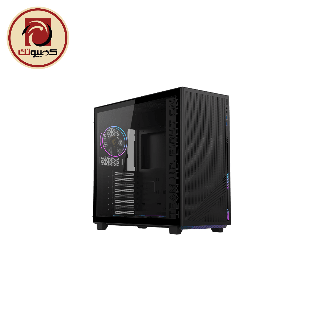GIGABYTE AORUS C400 GLASS Mid Tower Gaming Case with 4 ARGB PWM Fans & Tempered Glass – GB-AC400G