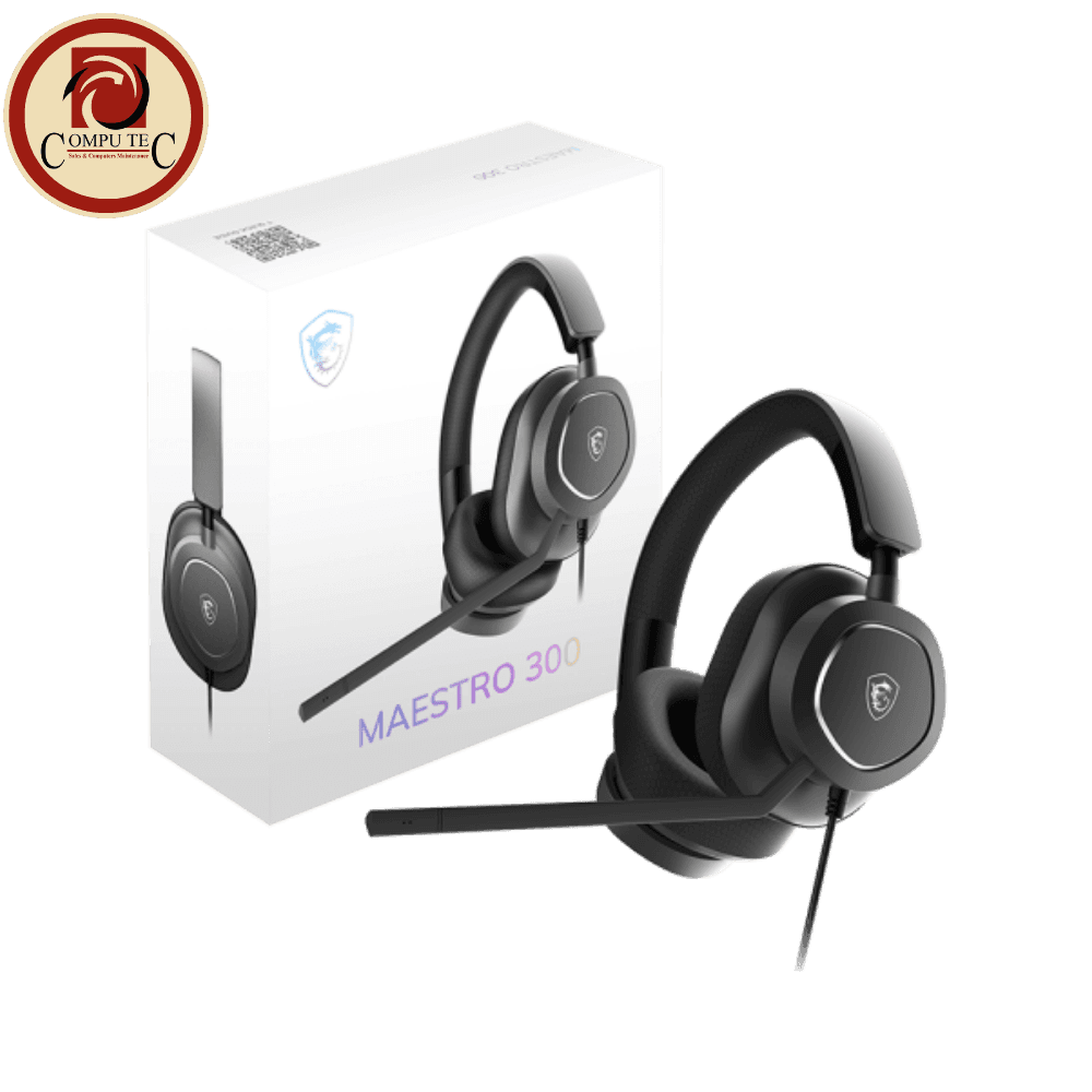 MSI MAESTRO 300 Headset Hi-Res 40mm Drivers Detachable Mic