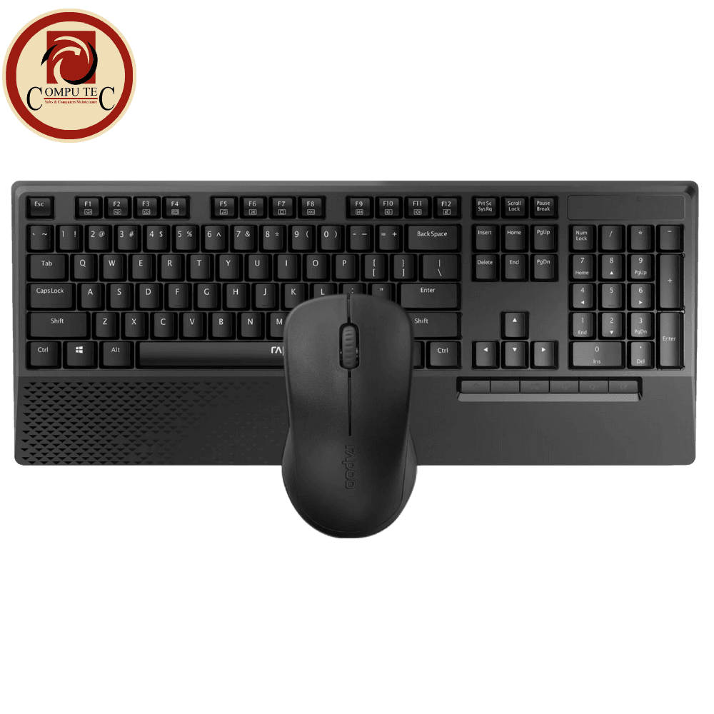 Rapoo X1960 Wireless Desktop Set – Reliable 2.4 GHz Keyboard and 1000 DPI Optical Mouse Combo.