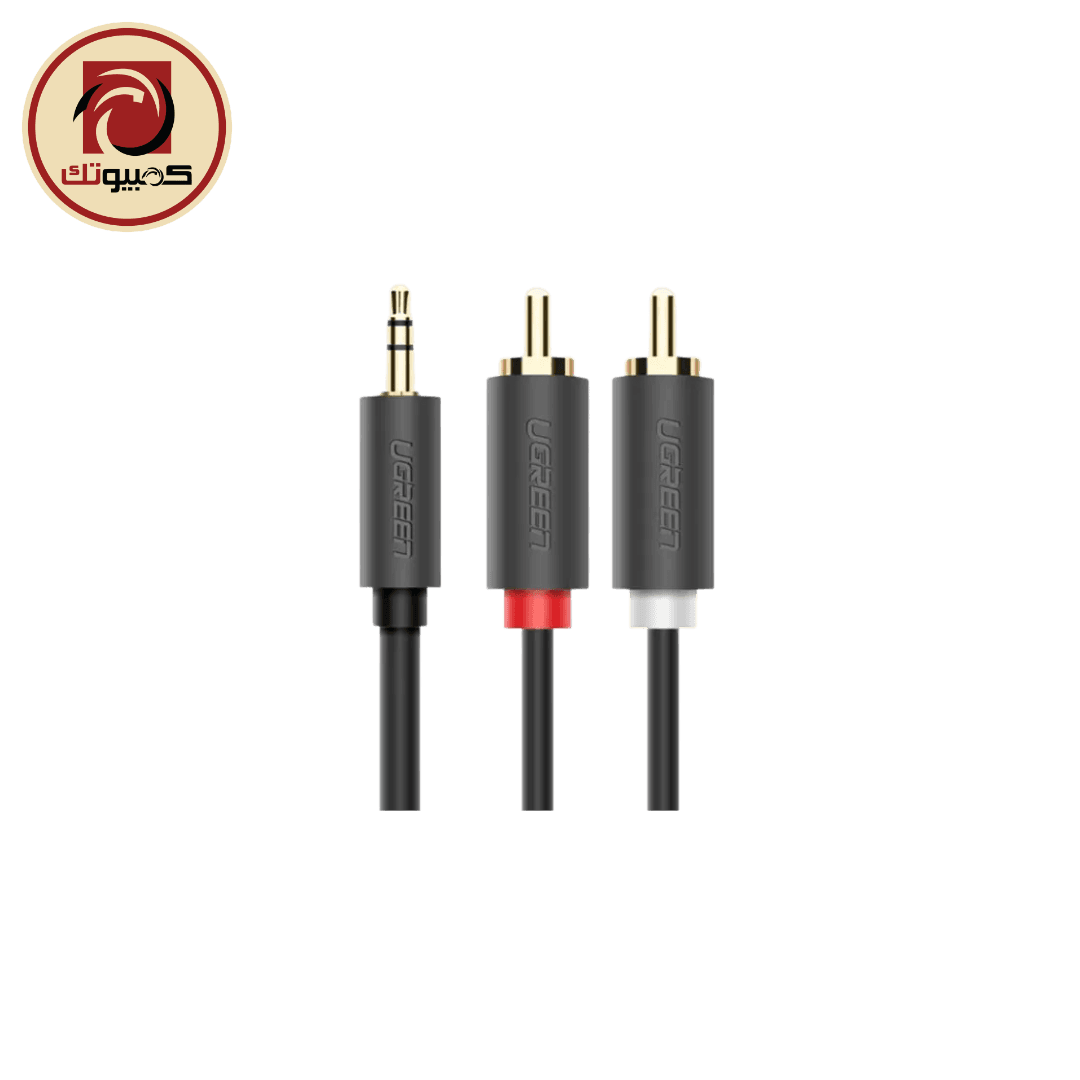 UGREEN AV102 (10512) 3.5mm Male to 2 RCA Male Audio Cable – 3M Hi-Fi Stereo AUX to RCA Cable, Gray