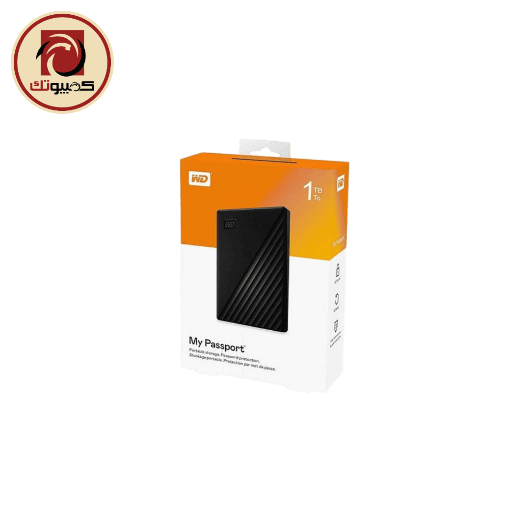 WD My Passport 1TB Portable External Hard Drive – USB 3.2 Gen 1 Backup Storage, Black