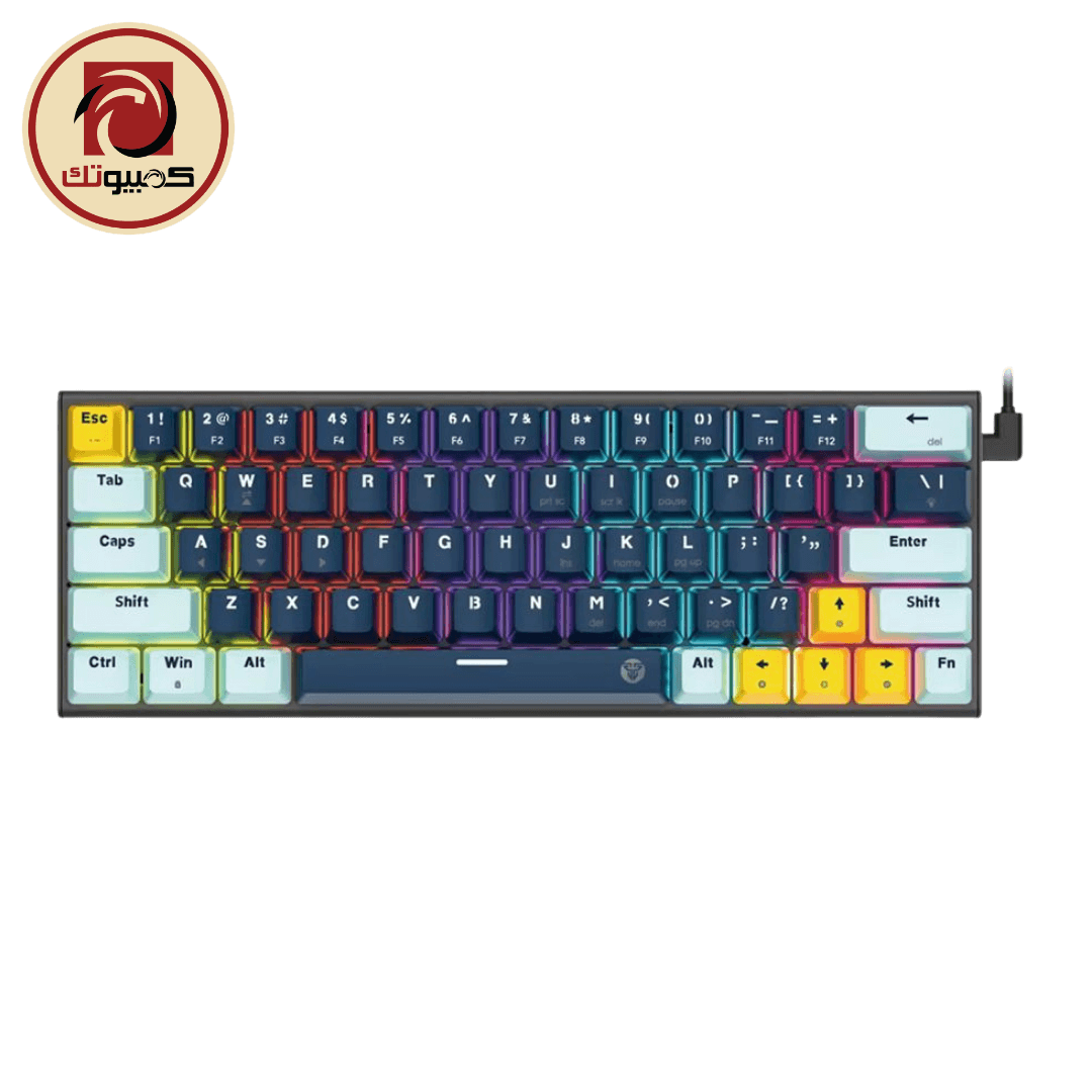 Fantech ATOM63 MK874V2 60% Mechanical Gaming Keyboard – Hot Swap Red Switches | Navy Blue