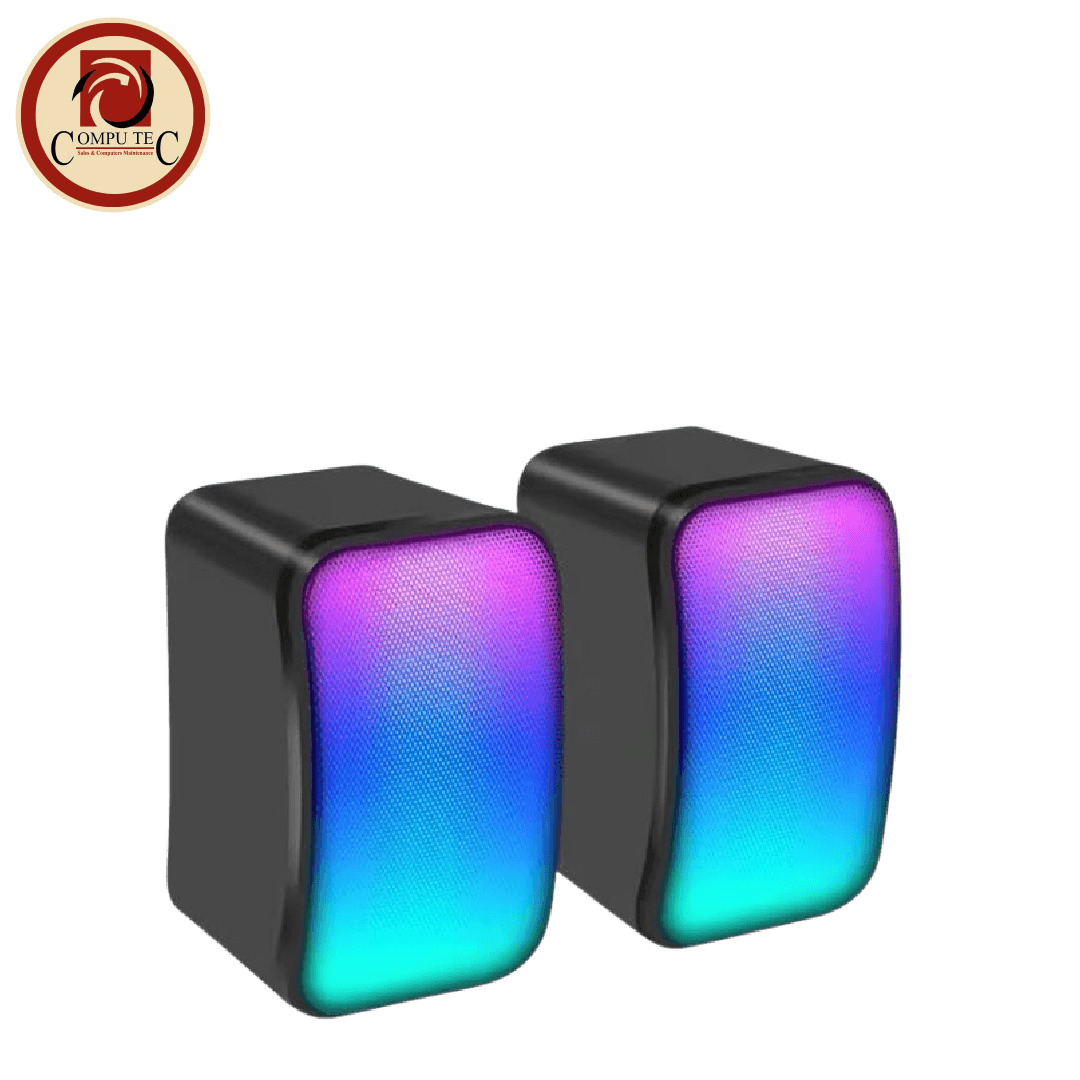 Kisonli X17 RGB USB Stereo Computer Speakers – Gaming Design