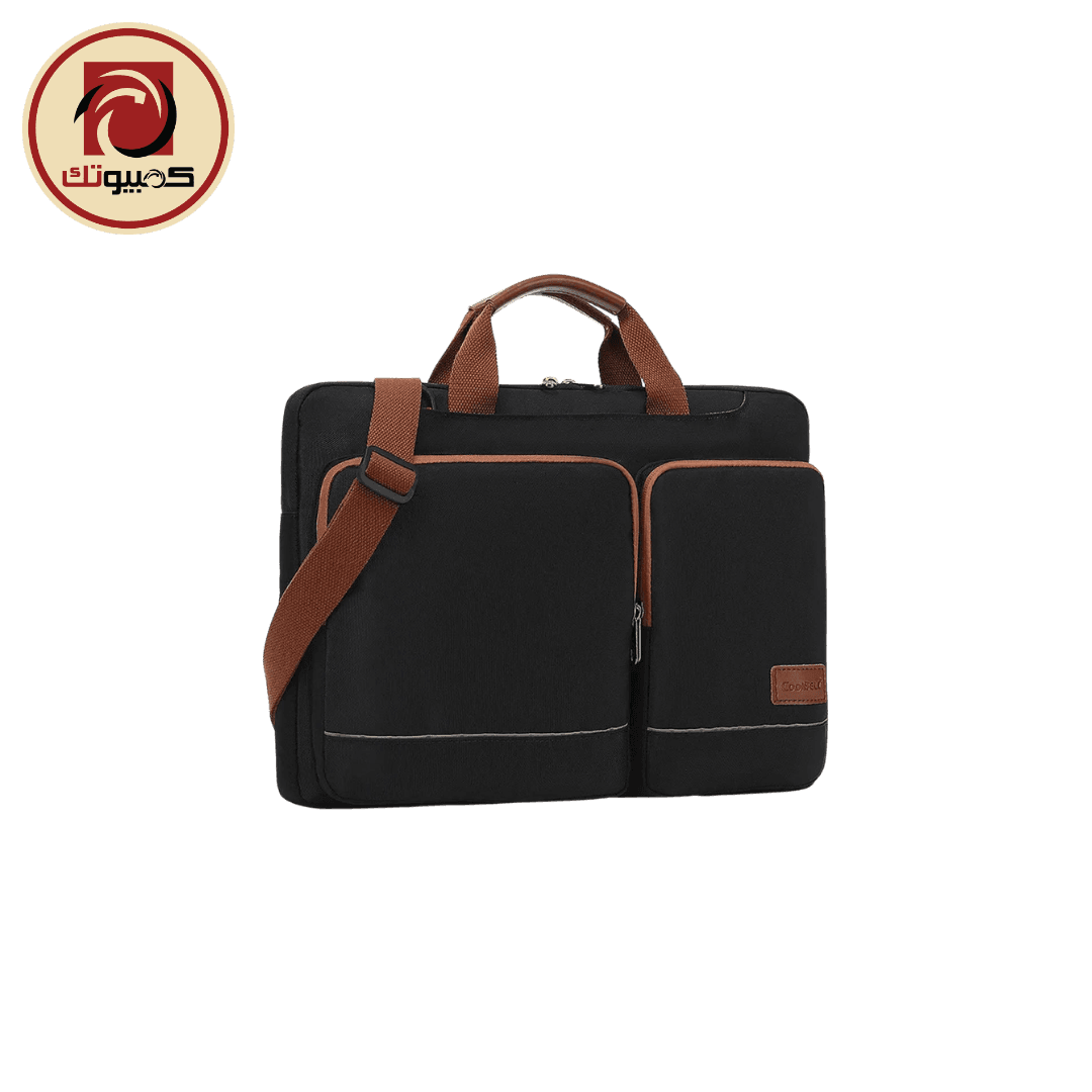 CoolBell CB-2118 Laptop Bag – 15.6″ Water-Resistant Business Laptop Carry Bag, Black