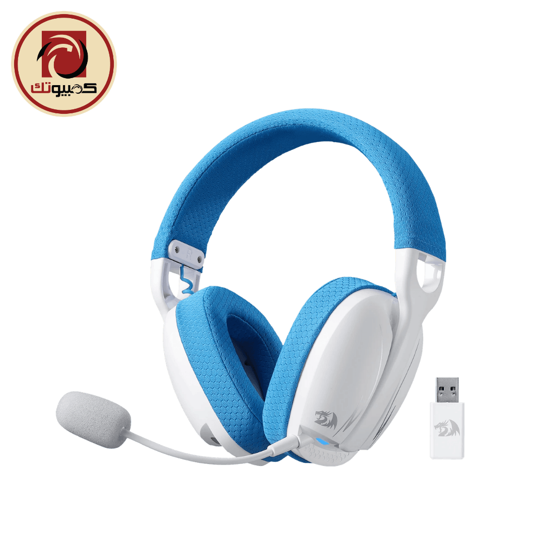 Redragon H878WB SKULD PRO Tri-Mode Wireless Gaming Headset – Blue&White