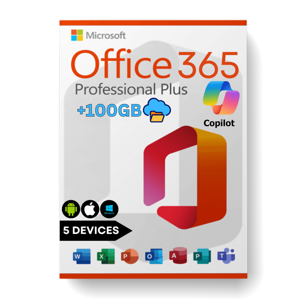 Office 365 Professional Plus – 5 Devices PC/MAC/Mobile 1 Year