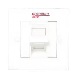 Premium Line 121121210 Euro II Face Plate, Right-angle, 1 Port, White