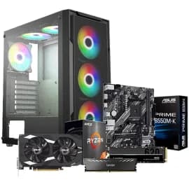 AMD Ryzen 5 5600 ASUS Prime B550M-K​ Motherboard 512GB SSD 16GB RAM RTX 3050 OC 6GB Xander Hulk MESH ​Case With 700W ARGB