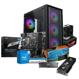 Intel Core i5-14400F MSI PRO B760M-P Motherboard 1TB SSD 16GB Ram RTX 5060 EAGLE MAX OC 8GB XIGMATEK Sky II Case + X-Power 600W Power Supply DeepCool AG300 CPU Cooler