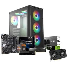 ​AMD Ryzen 5 5600 ASUS Prime B550M-K​ Motherboard 512GB SSD 16GB RAM RTX 5050 OC 8GB Xander Hulk MESH ​Case With 700W ARGB