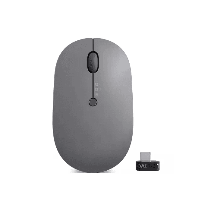 LENOVO GO Wireless Rechargeable Multi-Device mouse, Upto  3 devices, DPI ( 800, 1600, 2400 DPI ) Default Functions optimized for teams call, 1year
