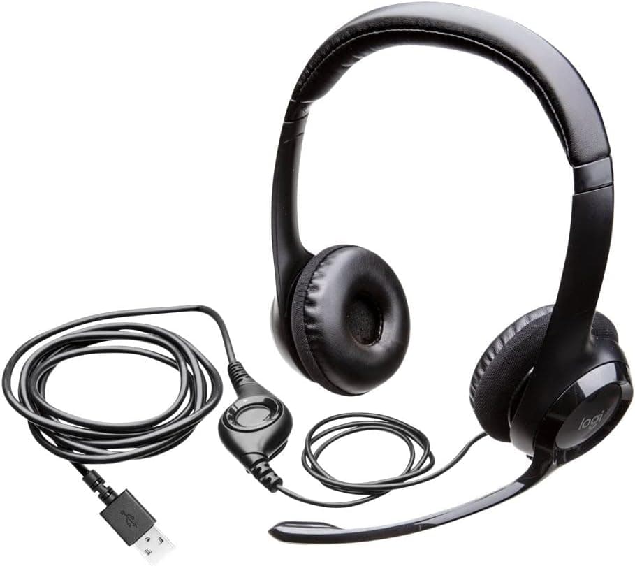 Headset  Logitech® H390 USB Computer -with Enhanced Digital Audio and Inline Controls – Black – 2 YEAR