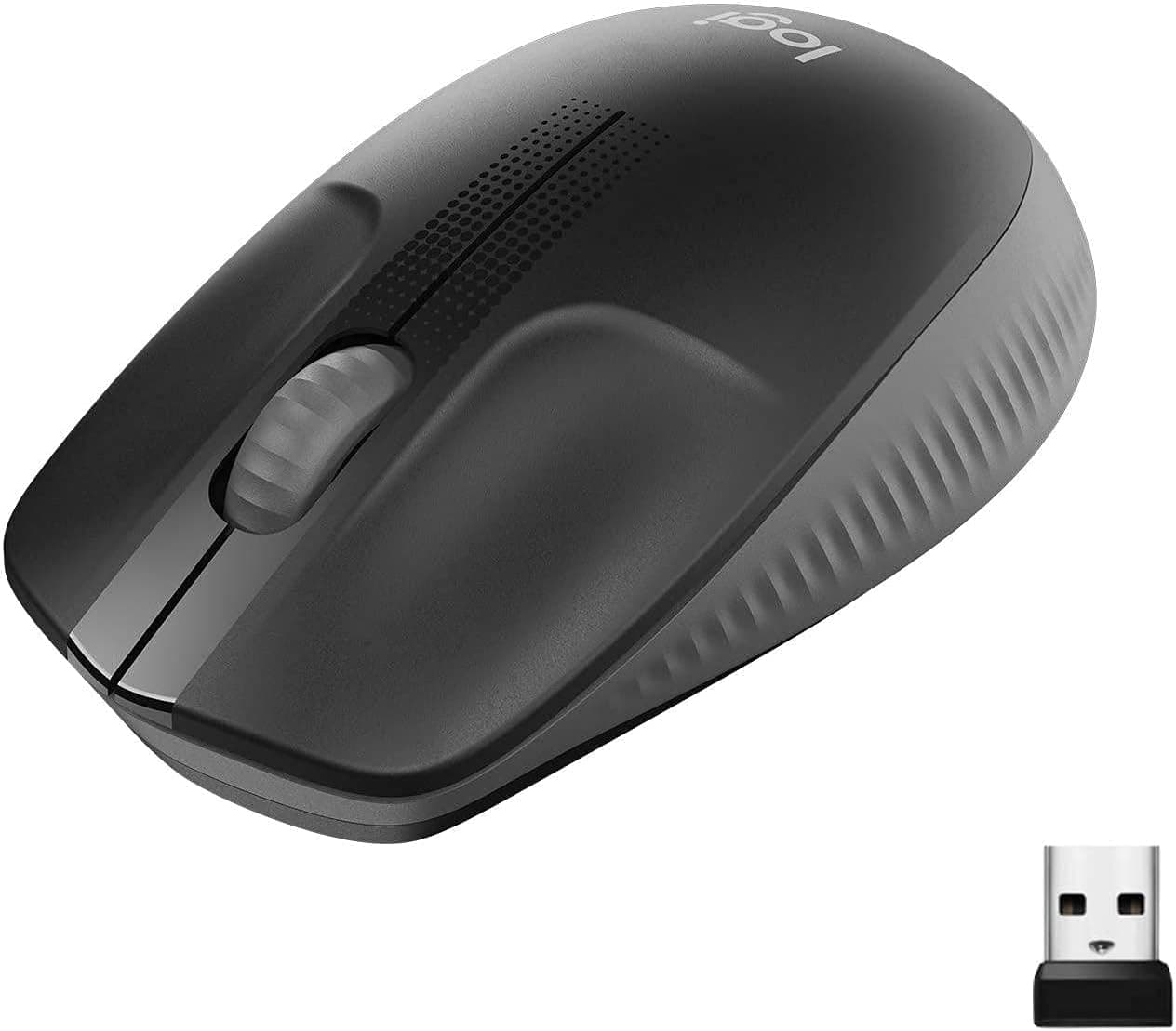 Mouse wireless Logitech® M190 Full-size  -2.4GHZ-full-size – Ambidextrous Curve Design, 18-Month Battery with Power Saving Mode,Scrolling, Wide Scroll Wheel, Scooped Buttons – Black-Y 2 YEAR