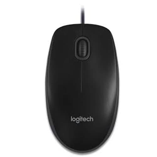 Logitech® Corded  Mouse B100 – Business – USB – BLACK