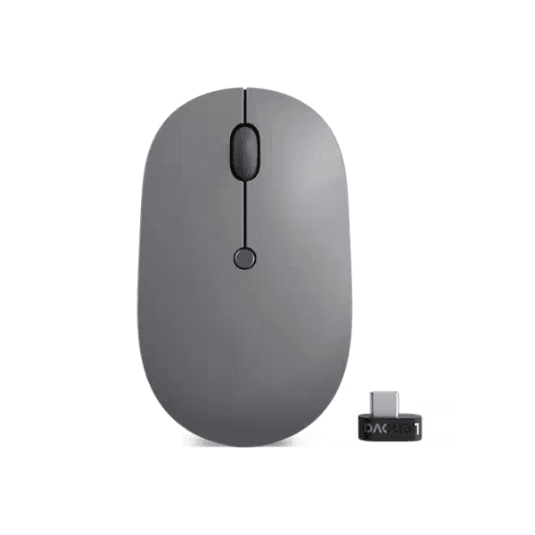 LENOVO GO USB-C Wireless Rechargeable mouse, Silent buttons , Scroll Wheel Adjustable DPI (800,1600,2400 DPI )Button on the side, 1year