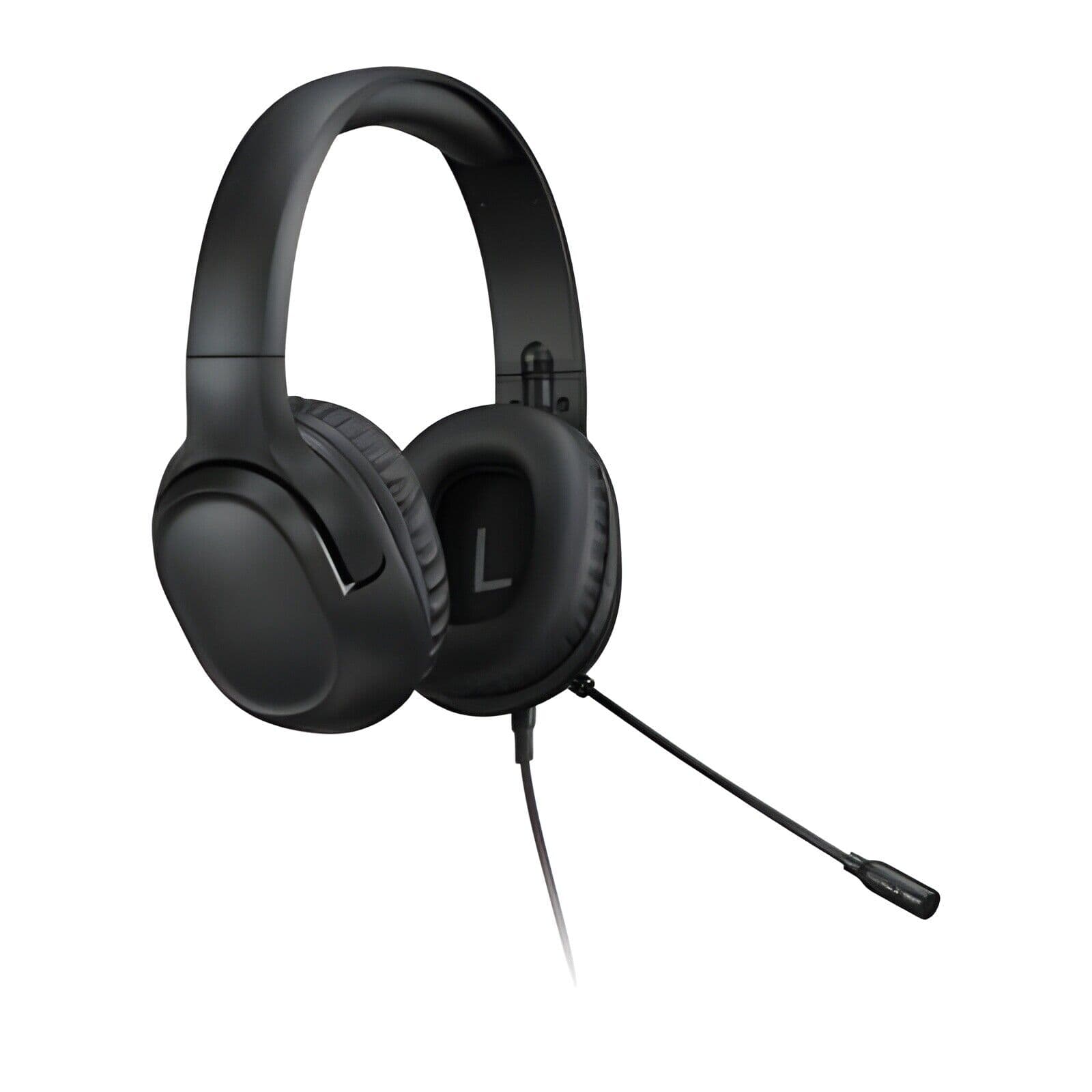 Headset Lenovo H110 Stereo Gaming realistic audio & lightweight with breathable leatherette Earcups for more comfort -50 mm drivers – volume control – swivel MIC – mute button – Wired 1.8 m braided cable – 1 Year