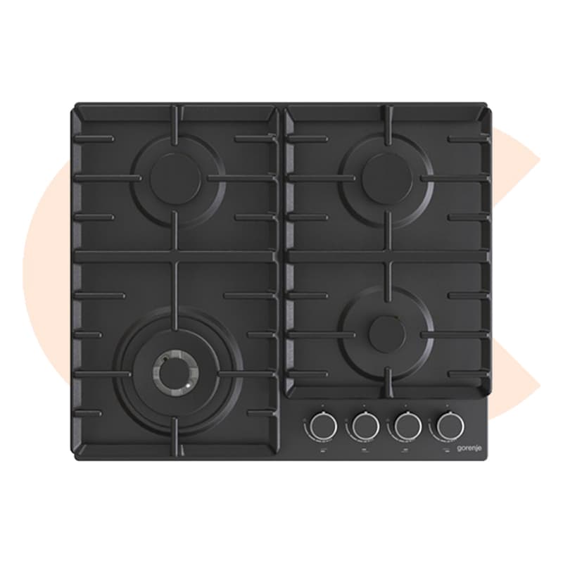 Built-In Hob Gorenje  in Gas  60 cm Black Model GW642AB