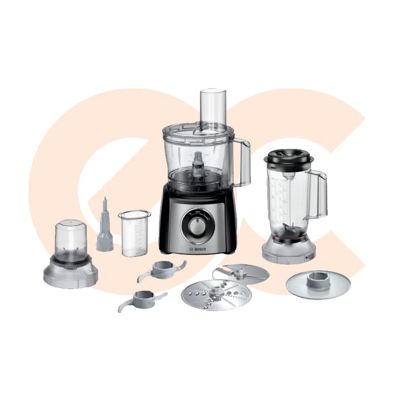 Bosch Food Processor Multi Talent 3 Stainless Steel*black 900W Model-MCM3PM386