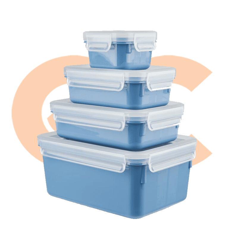 Tefal Msterseal Color Fresh Box 4Pieces Size 0.20,0.55,0.80,2.20L Blue 4168430012379